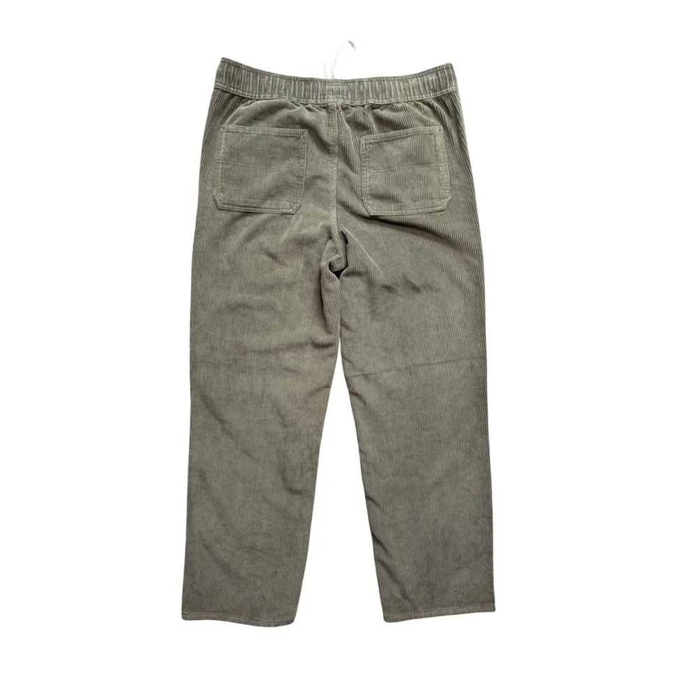 RSQ Pants Mens Large Straight Wash Cord Olive Straight Fit NEW